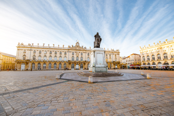 central square in nancy old town, france