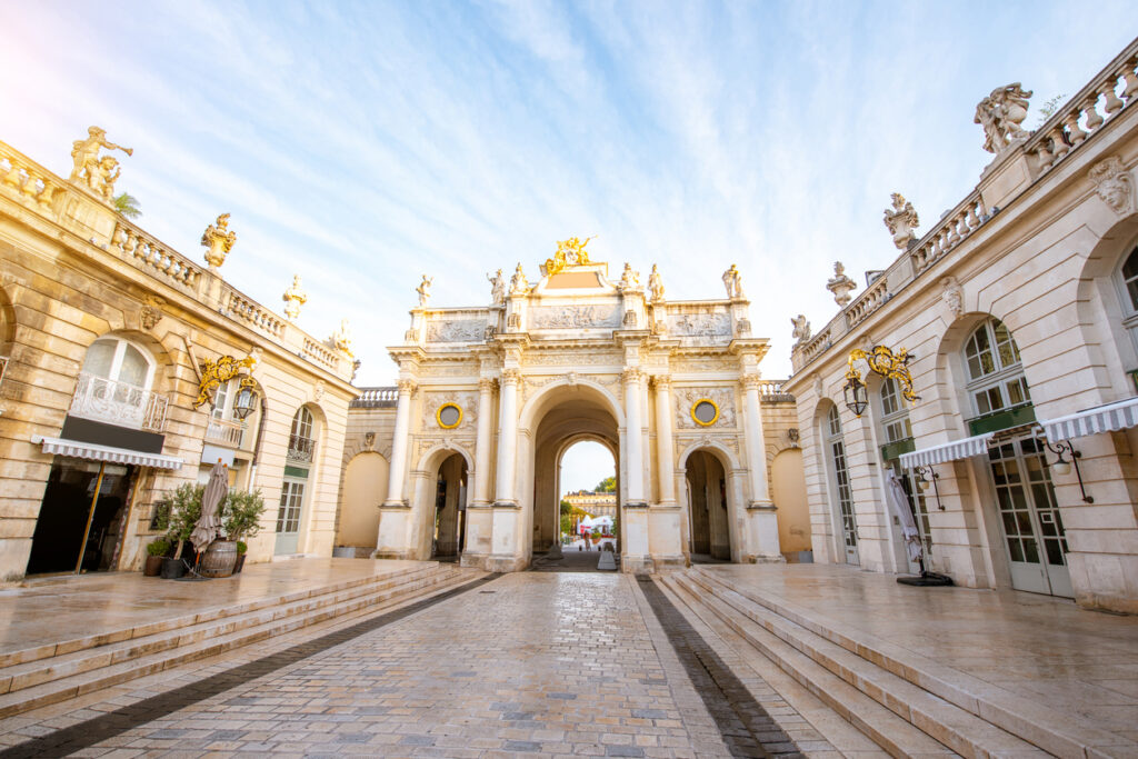 central square in nancy old town, france